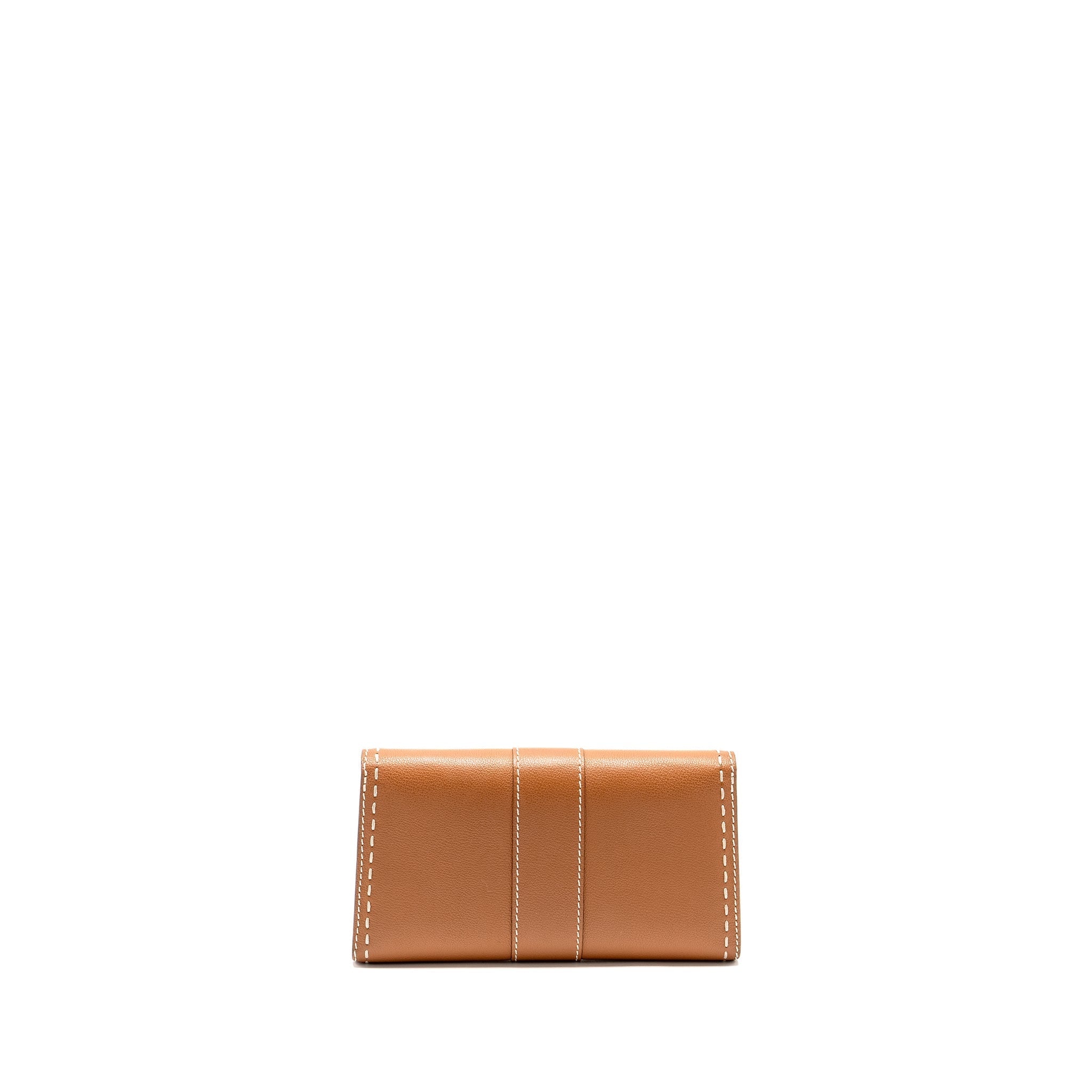 DELVAUX BRILLANT LONG WALLET CHAIN RODEO CALFSKIN CARAMEL GHW