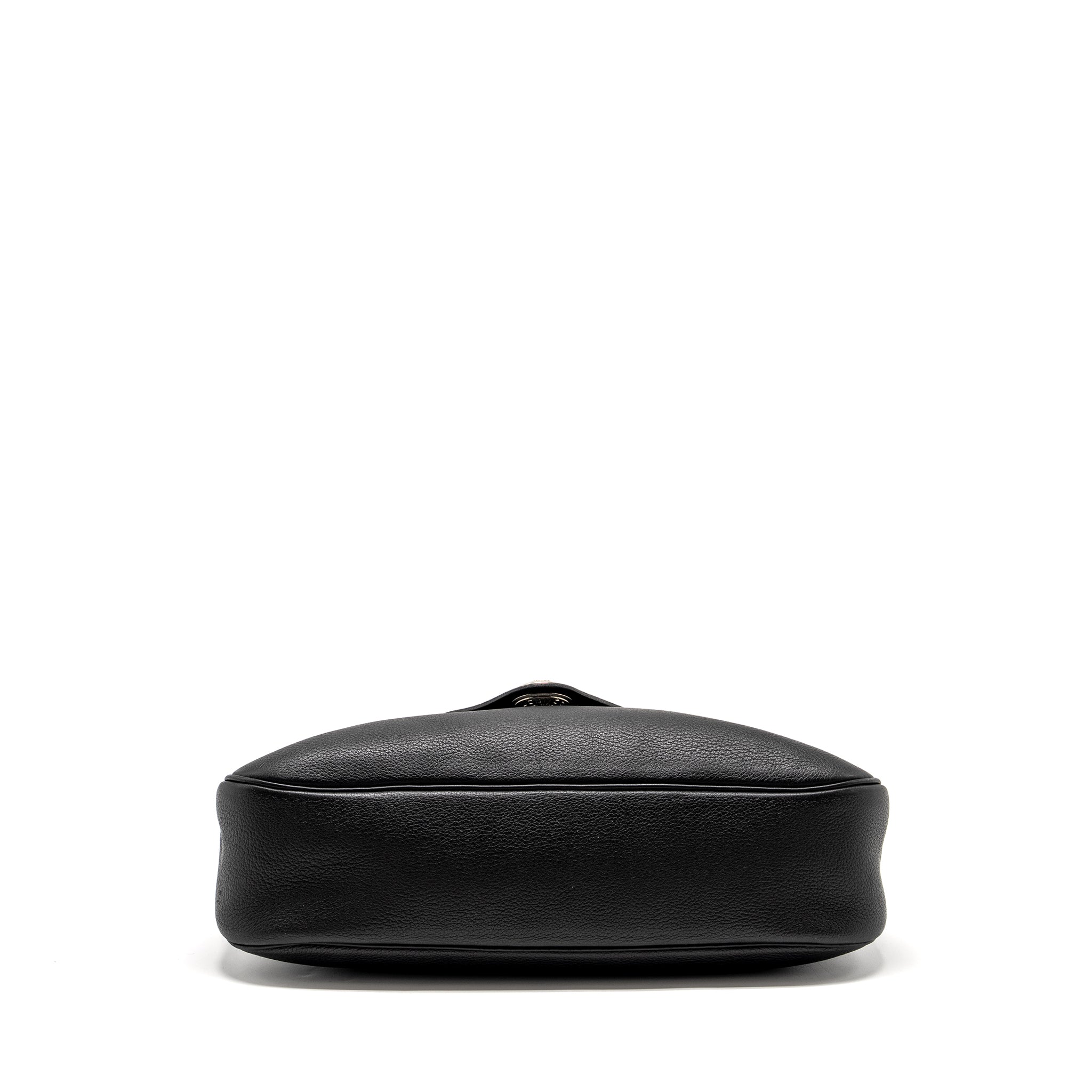 HERMES VINTAGE CHRISTINE BAG LEATHER BLACK SHW