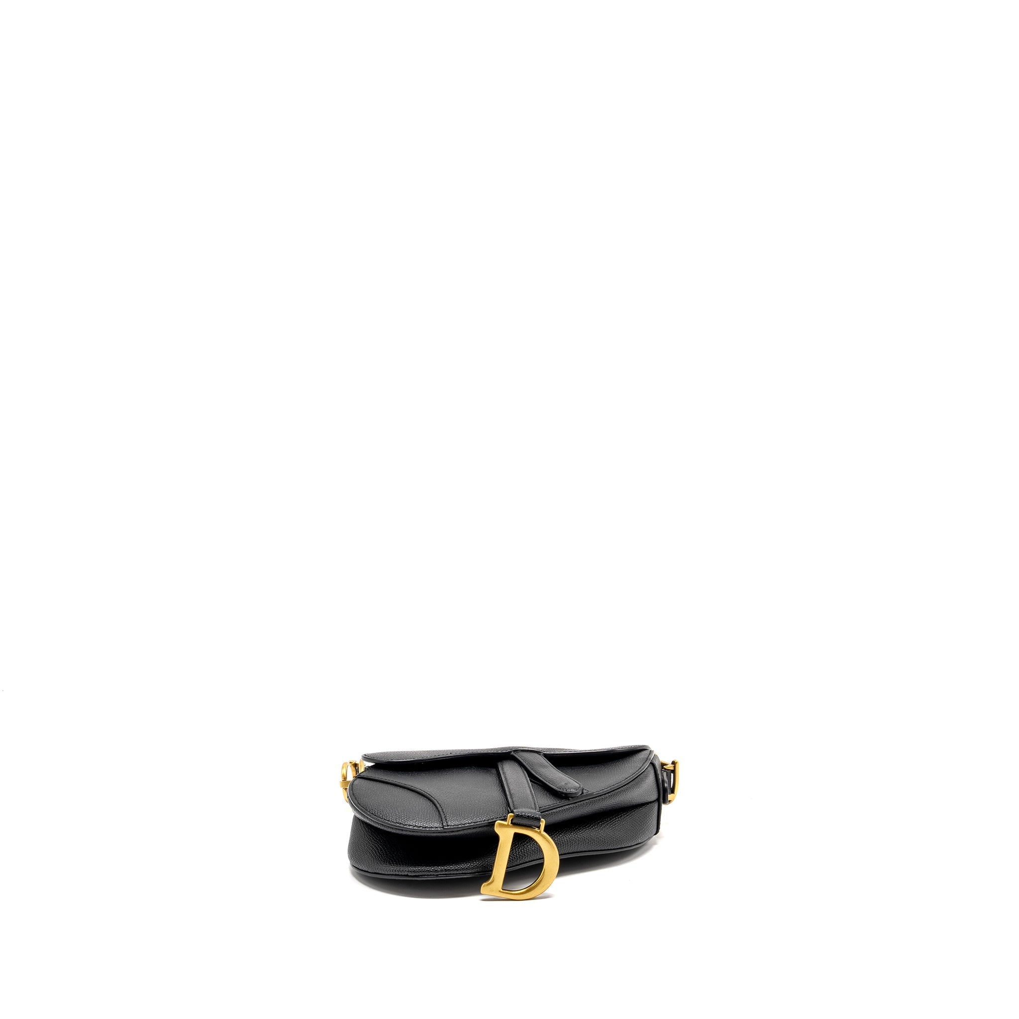 DIOR MINI SADDLE BAG CALFSKIN BLACK GHW
