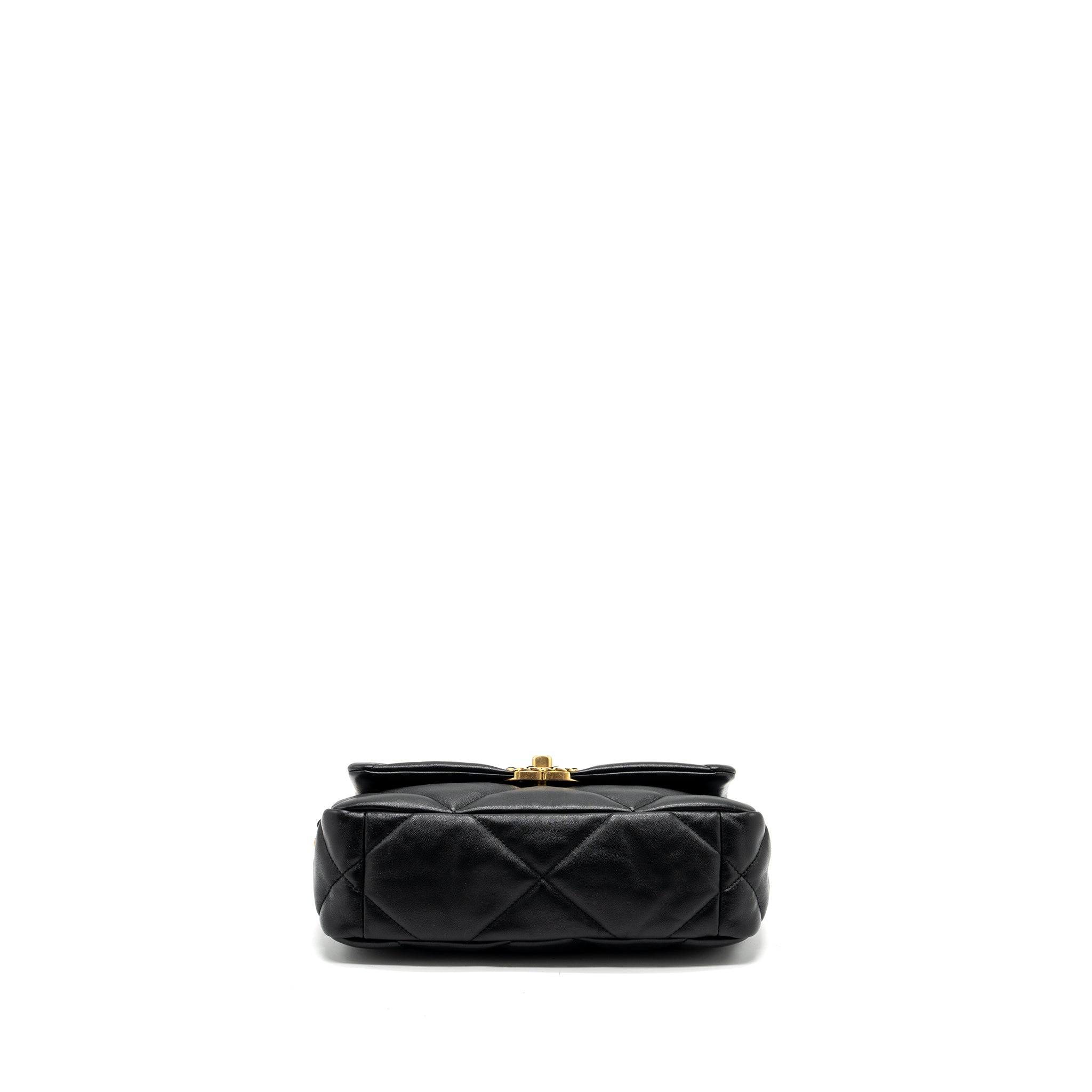 CHANEL SMALL 19 BAG LAMBSKIN BLACK MULTICOLOUR HARDWARE (MICROCHIP)