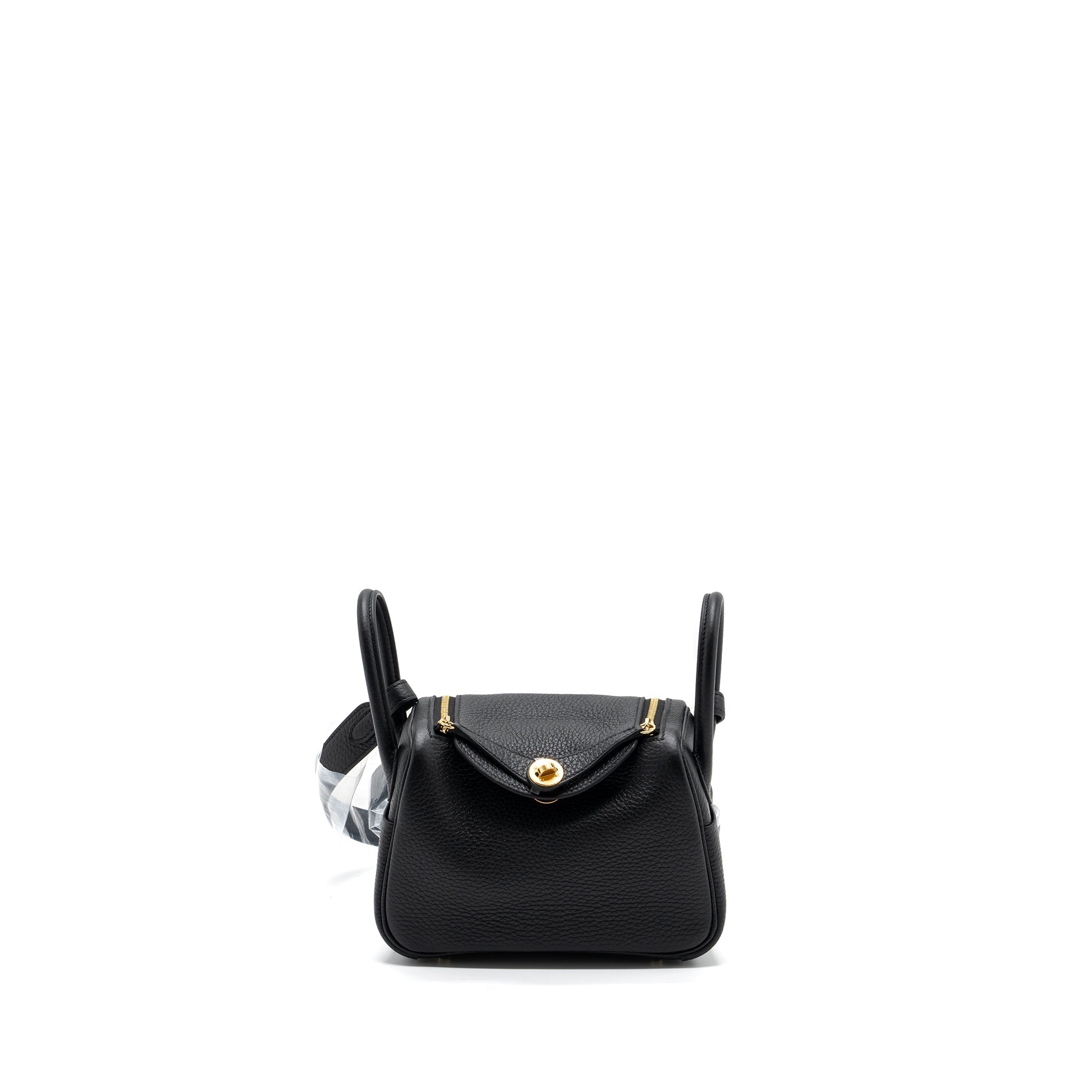 HERMES MINI LINDY CELEMENCE BLACK GHW
