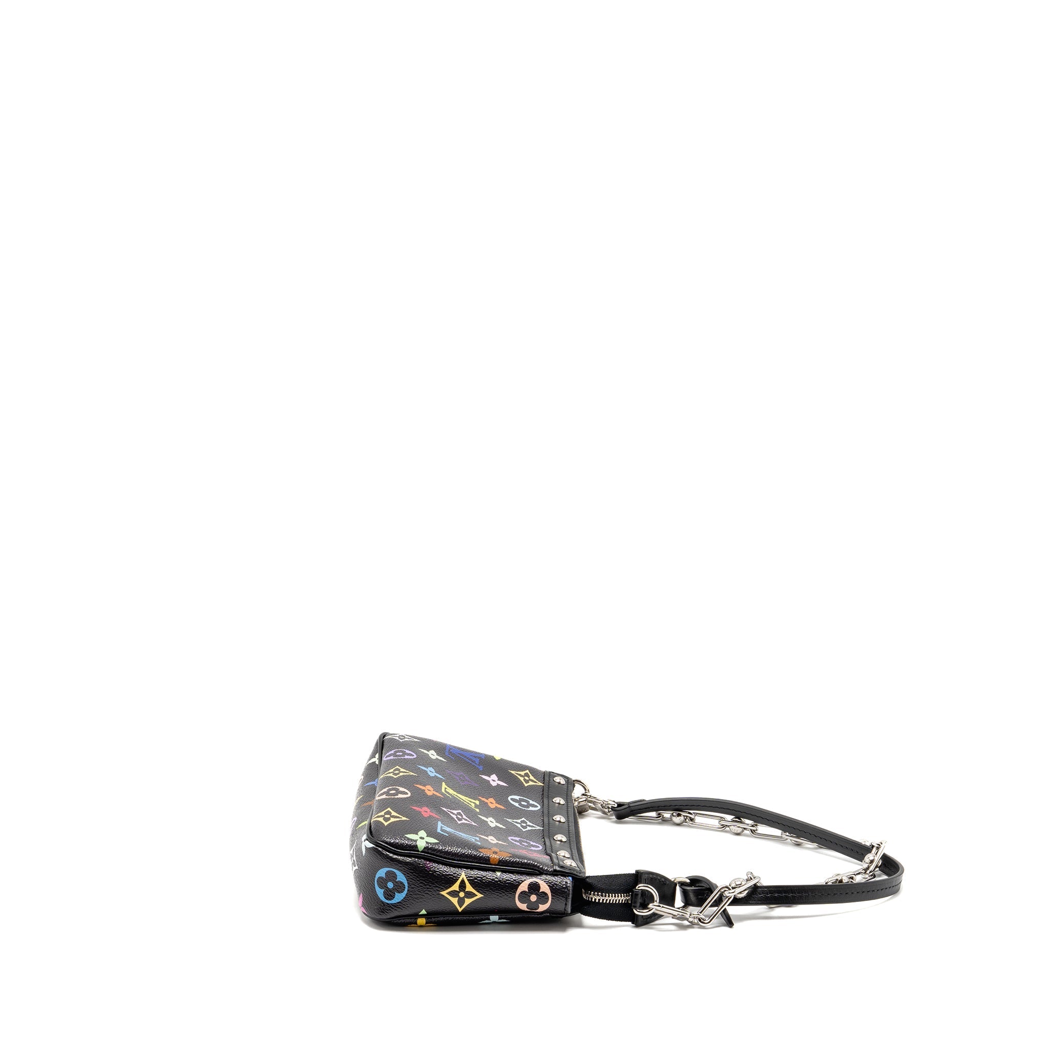 LOUIS VUITTON X TAKASHI MURAKAMI POCHETTE ACCESSORIES MULTICOLOUR MONOGRAM CANVAS BLACK SHW