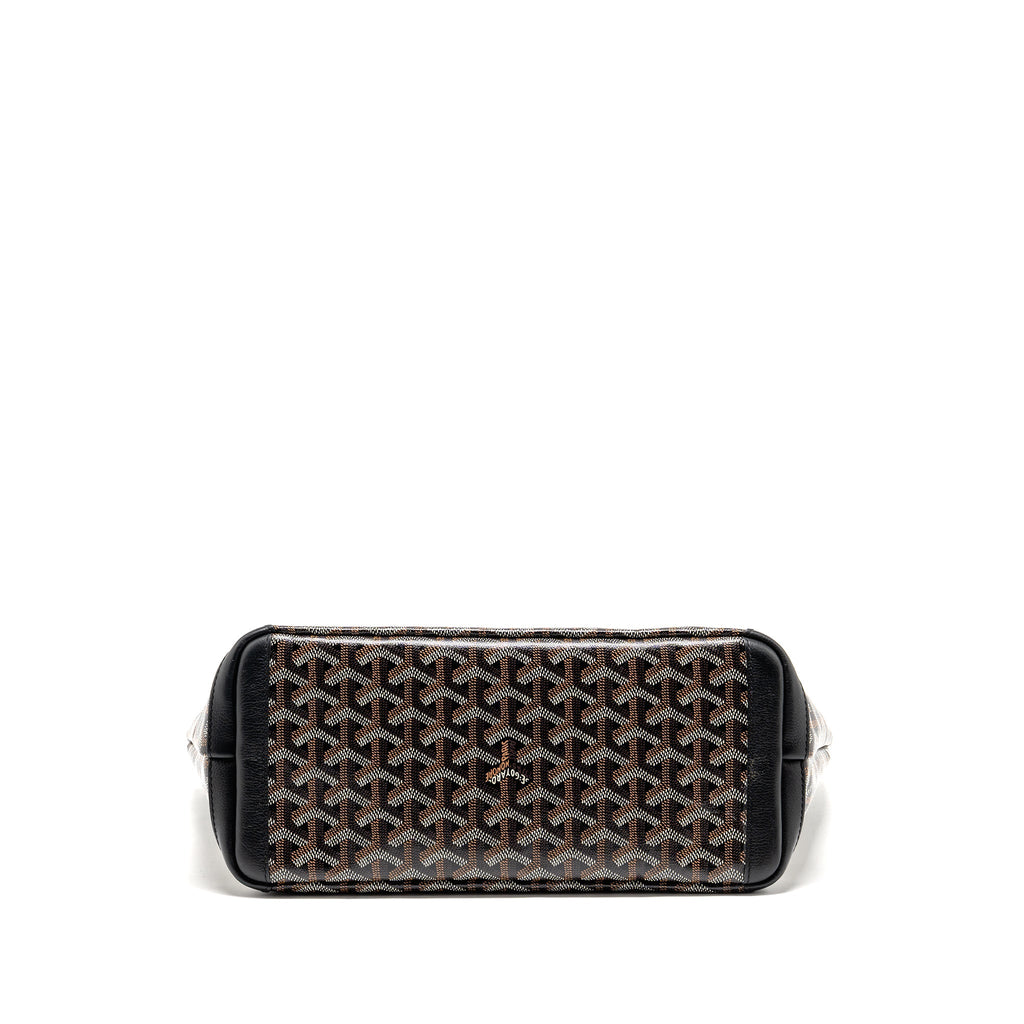 GOYARD ARTOIS PM HANDBAG GOYARDINE CANVAS/CALFSKIN BLACK SHW