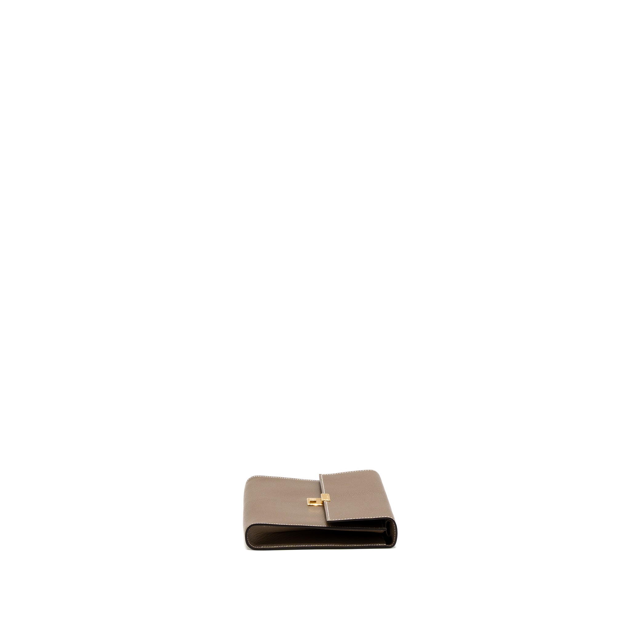 HERMES CLIC 16 WALLET CHÈVRE MYSORE ETOUPE GHW