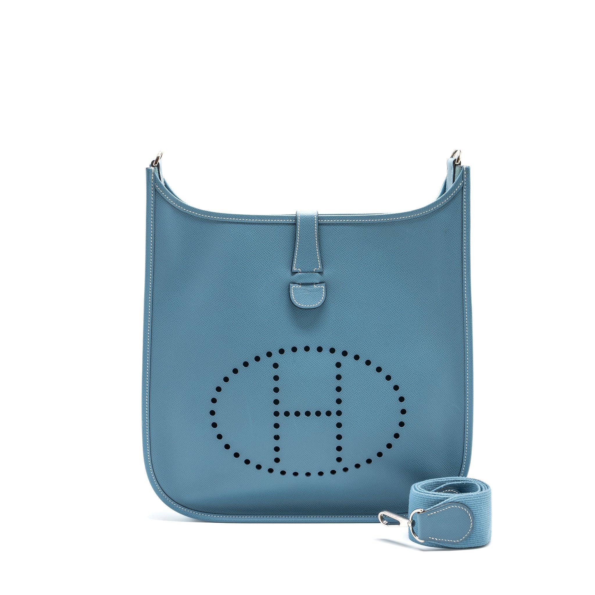 HERMES EVELYN 33 EPSOM BLUE JEANS SHW
