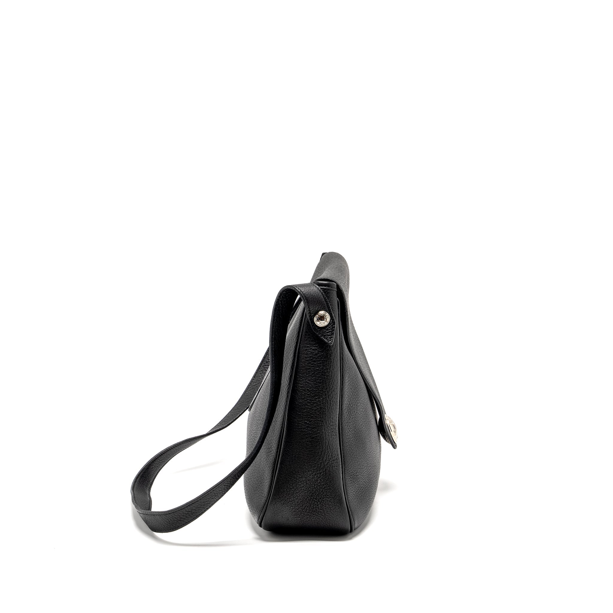HERMES VINTAGE CHRISTINE BAG LEATHER BLACK SHW