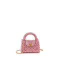 CHANEL 24P MINI KELLY/SHOPPING TOTE TWEED PINK/MULTICOLOUR GHW (MICROCHIP)