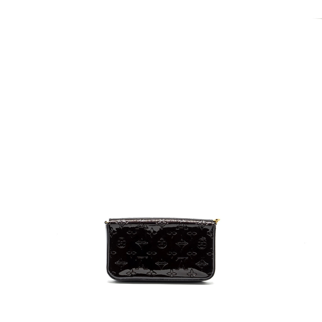 LOUIS VUITTON FELICIE POCHETTE MONOGRAM PATENT AMATANTE GHW