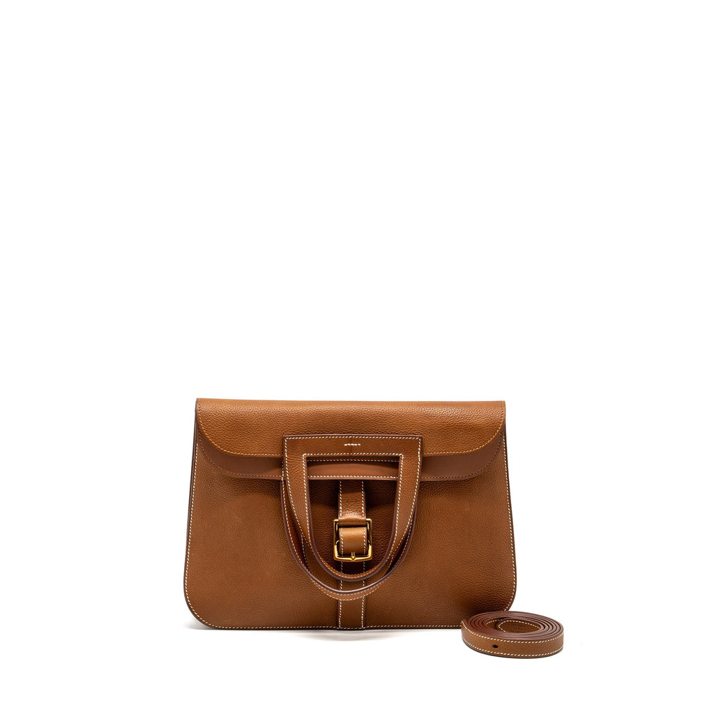 HERMES HALZAN 31 BARENIA FAUBOURG FAUVE GHW