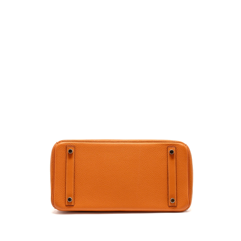 HERMES BIRKIN 30 CLEMENCE ORANGE SHW