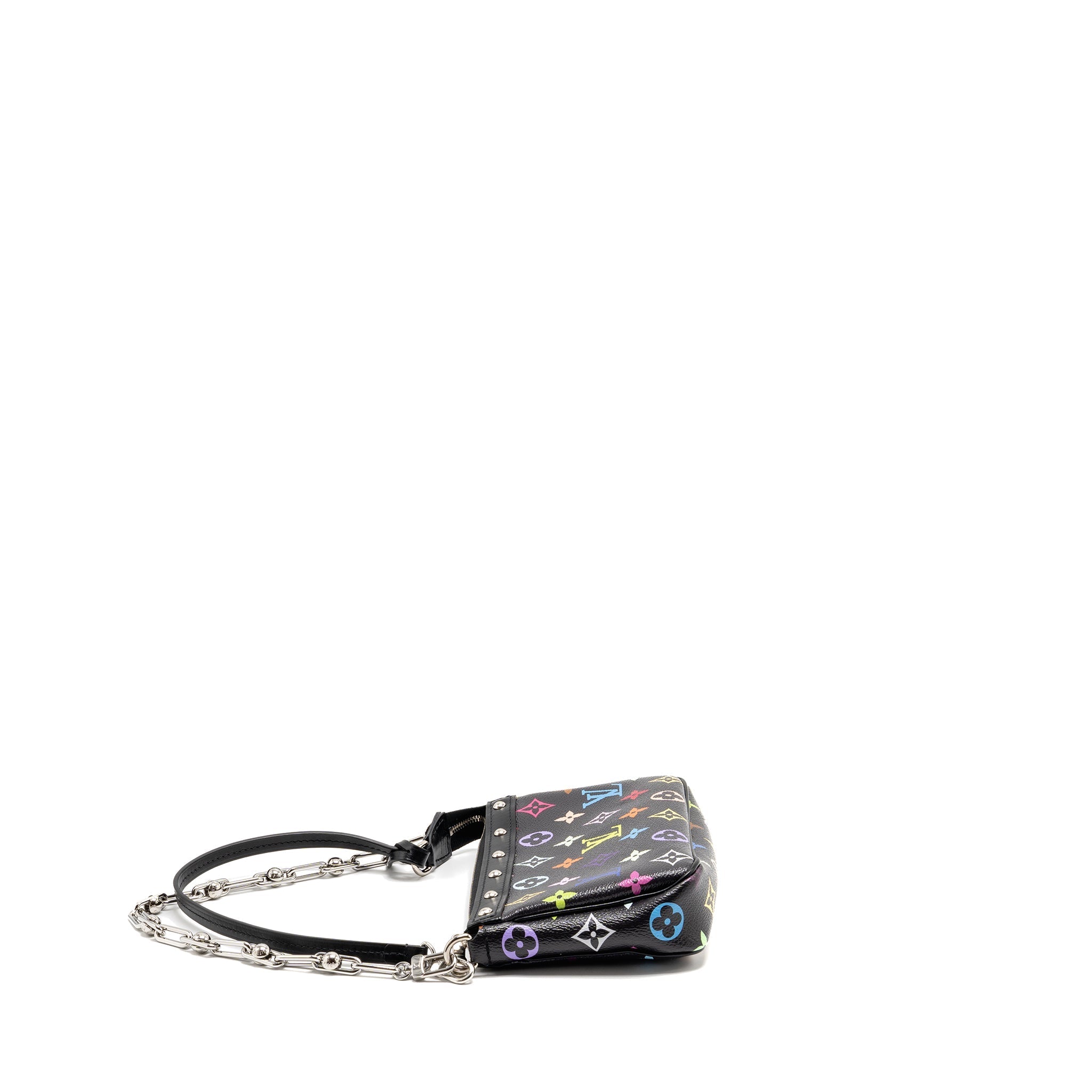 LOUIS VUITTON X TAKASHI MURAKAMI POCHETTE ACCESSORIES MULTICOLOUR MONOGRAM CANVAS BLACK SHW
