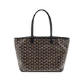 GOYARD ARTOIS PM HANDBAG GOYARDINE CANVAS/CALFSKIN BLACK SHW