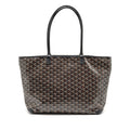 GOYARD ARTOIS MM TOTE BAG GOYARDINE CANVAS/CALFSKIN BLACK SHW