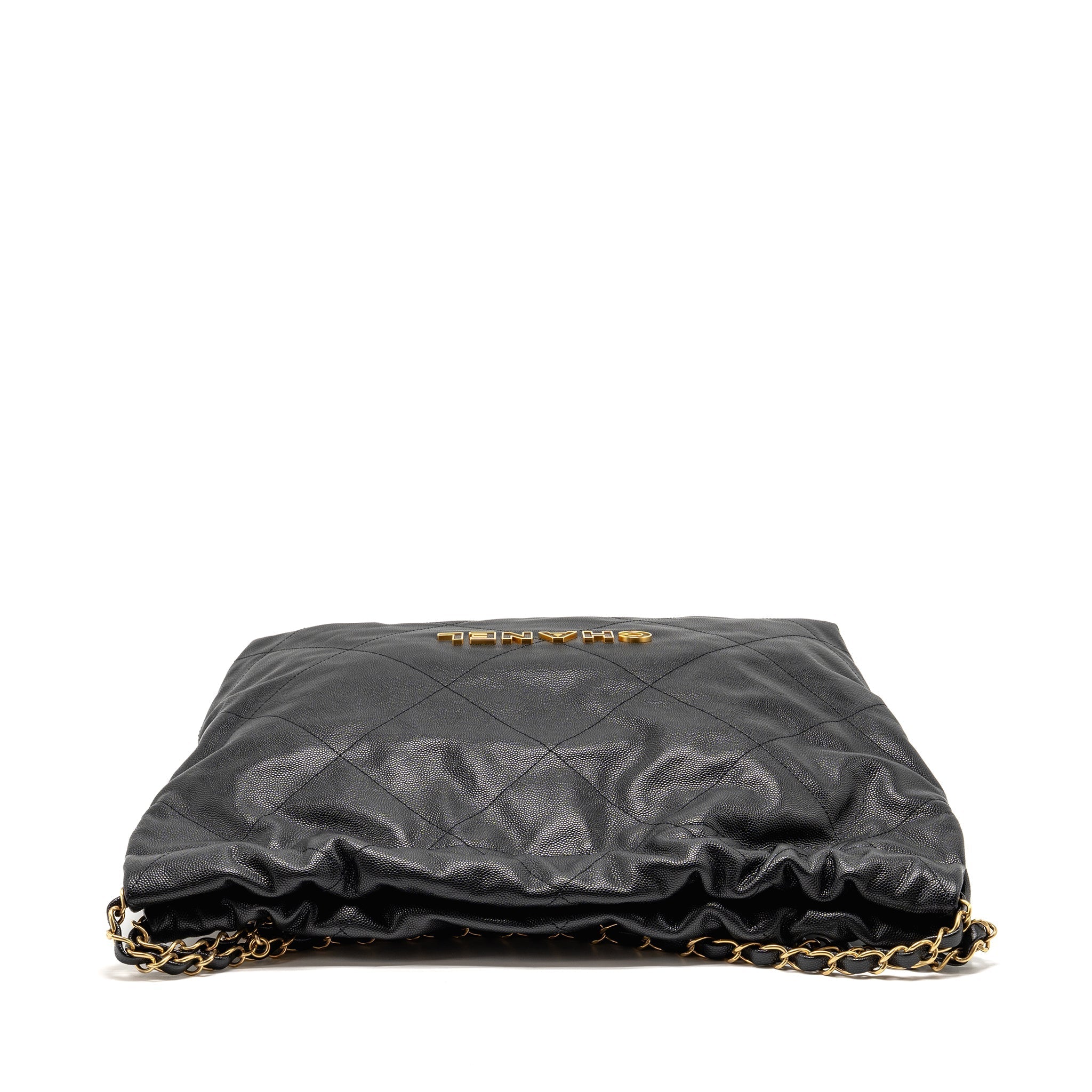 CHANEL MEDIUM 22 BAG CAVIAR BLACK GHW (MICROCHIP)