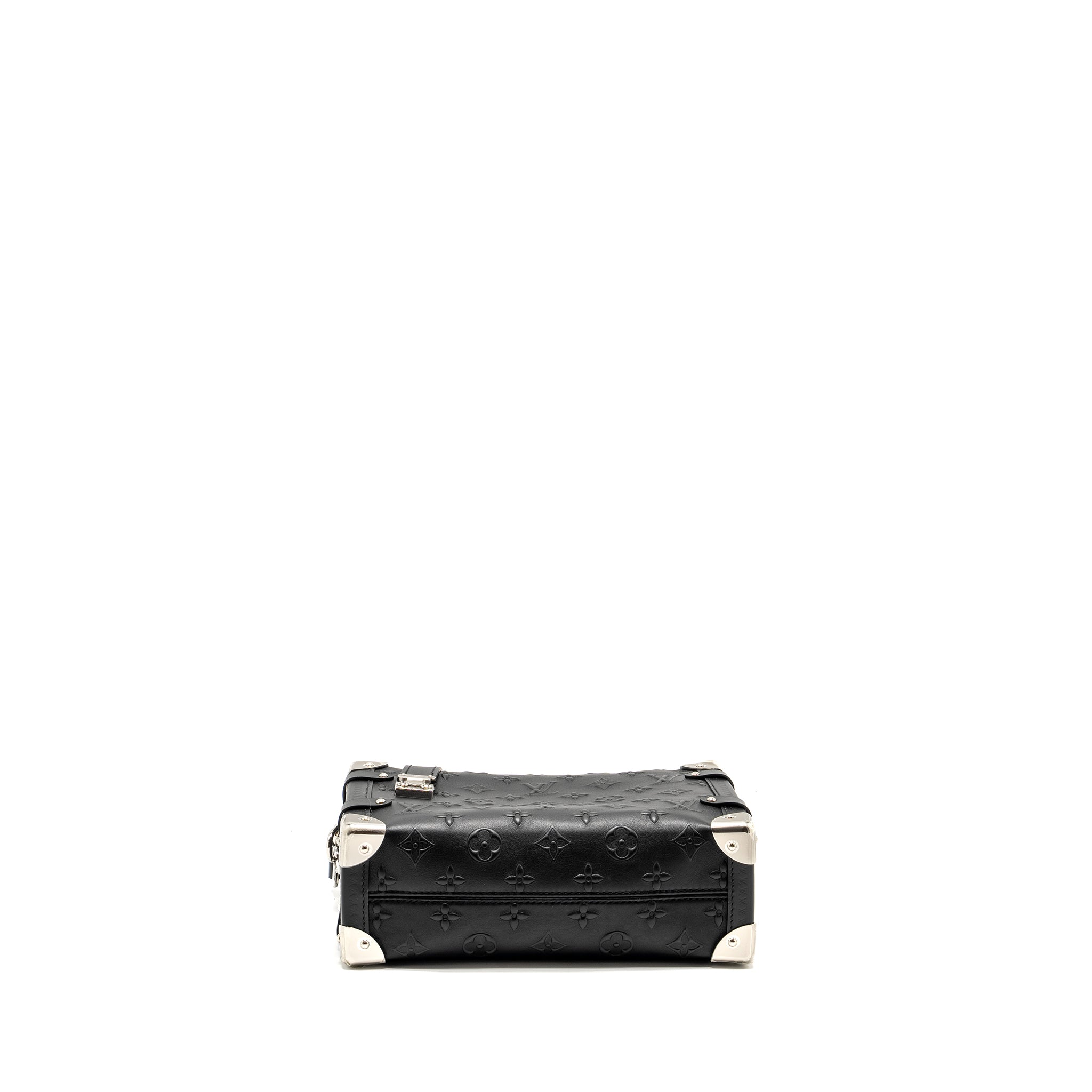 LOUIS VUITTON SIDE TRUNK MONOGRAM DEBOSSED CALFSKIN BLACK SHW