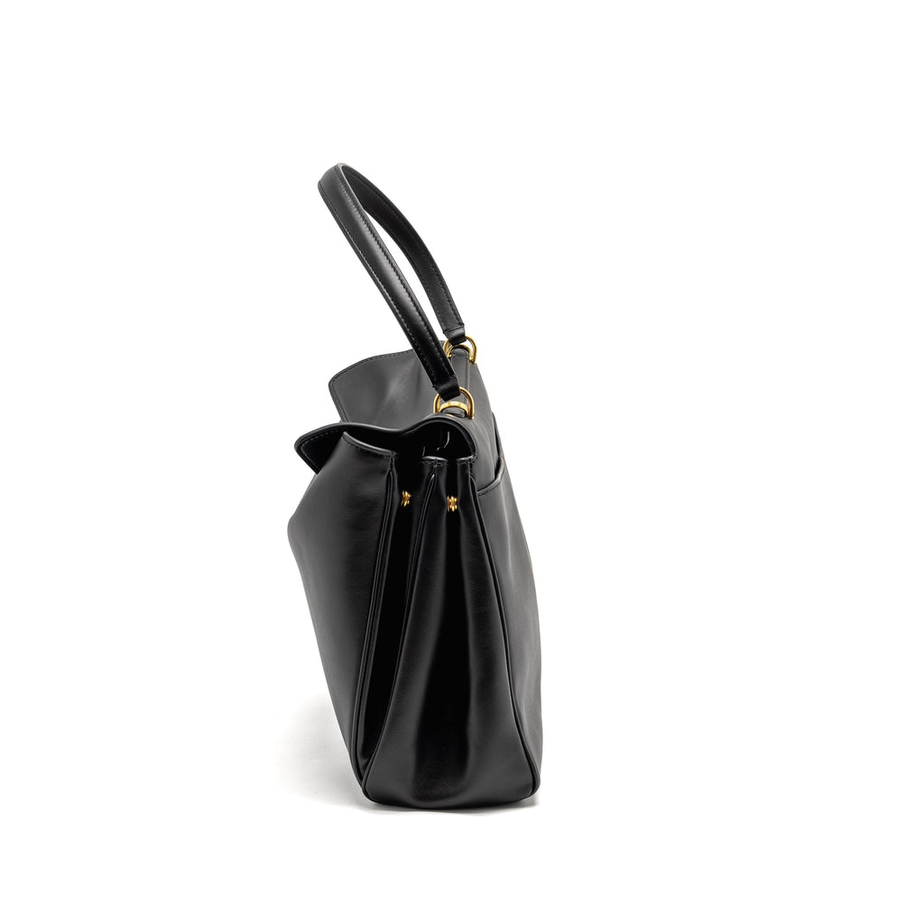 BALENCIAGA MEDIUM RODEO HANDBAG SMOOTH CALFSKIN BLACK GHW