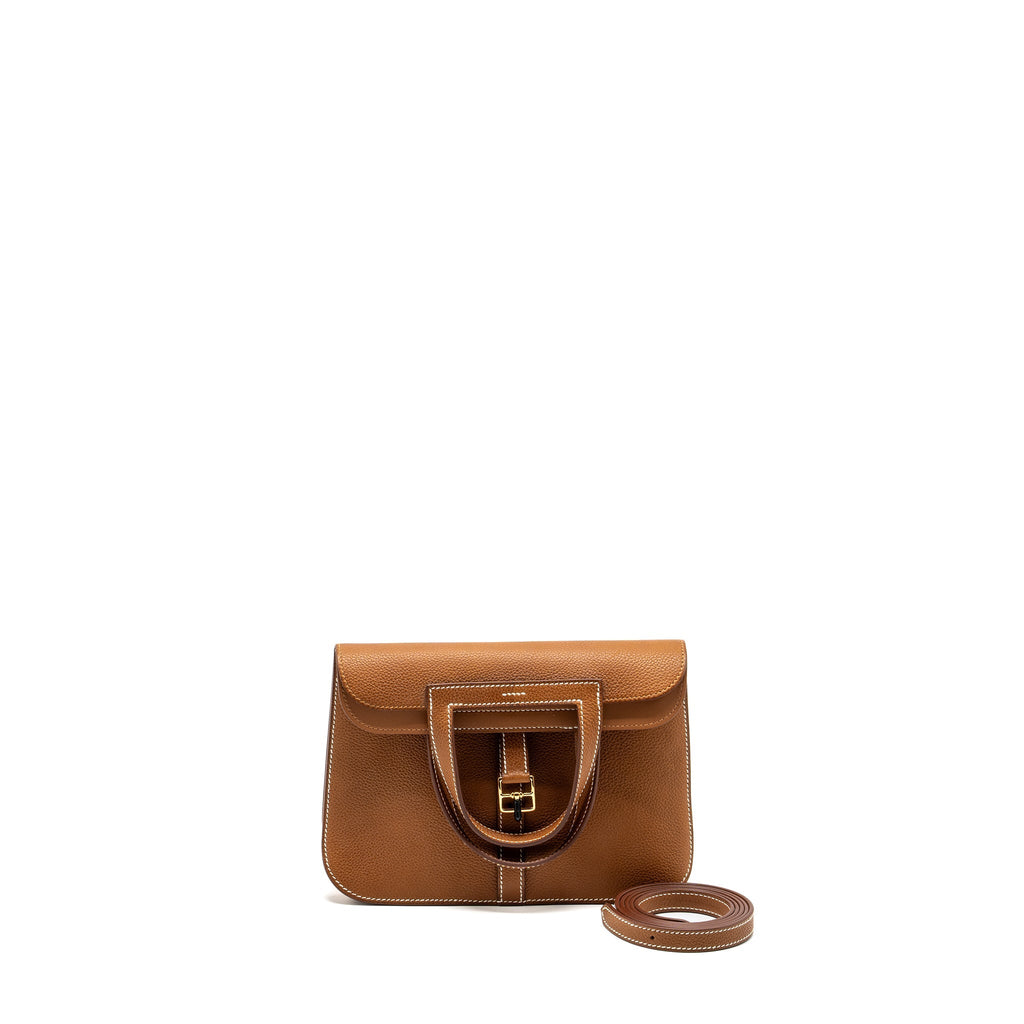 HERMES HALZAN 25 BARENIA FAUBOURG FAUVE GHW