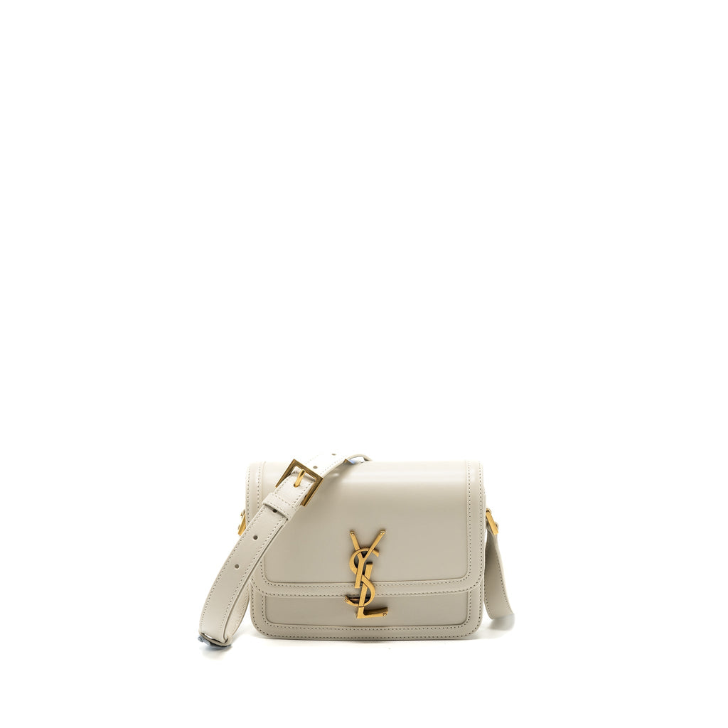 SAINT LAURENT SMALL SOLFERINO SATCHEL CROSSBODY BAG WHITE GHW