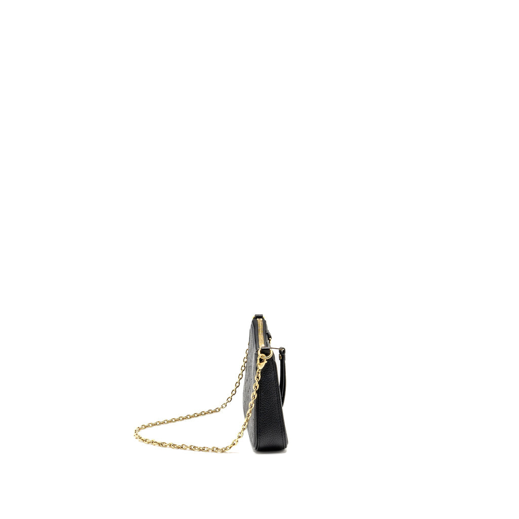LOUIS VUITTON EASY POUCH ON STRAP EMPREINTE MONOGRAM BLACK GHW