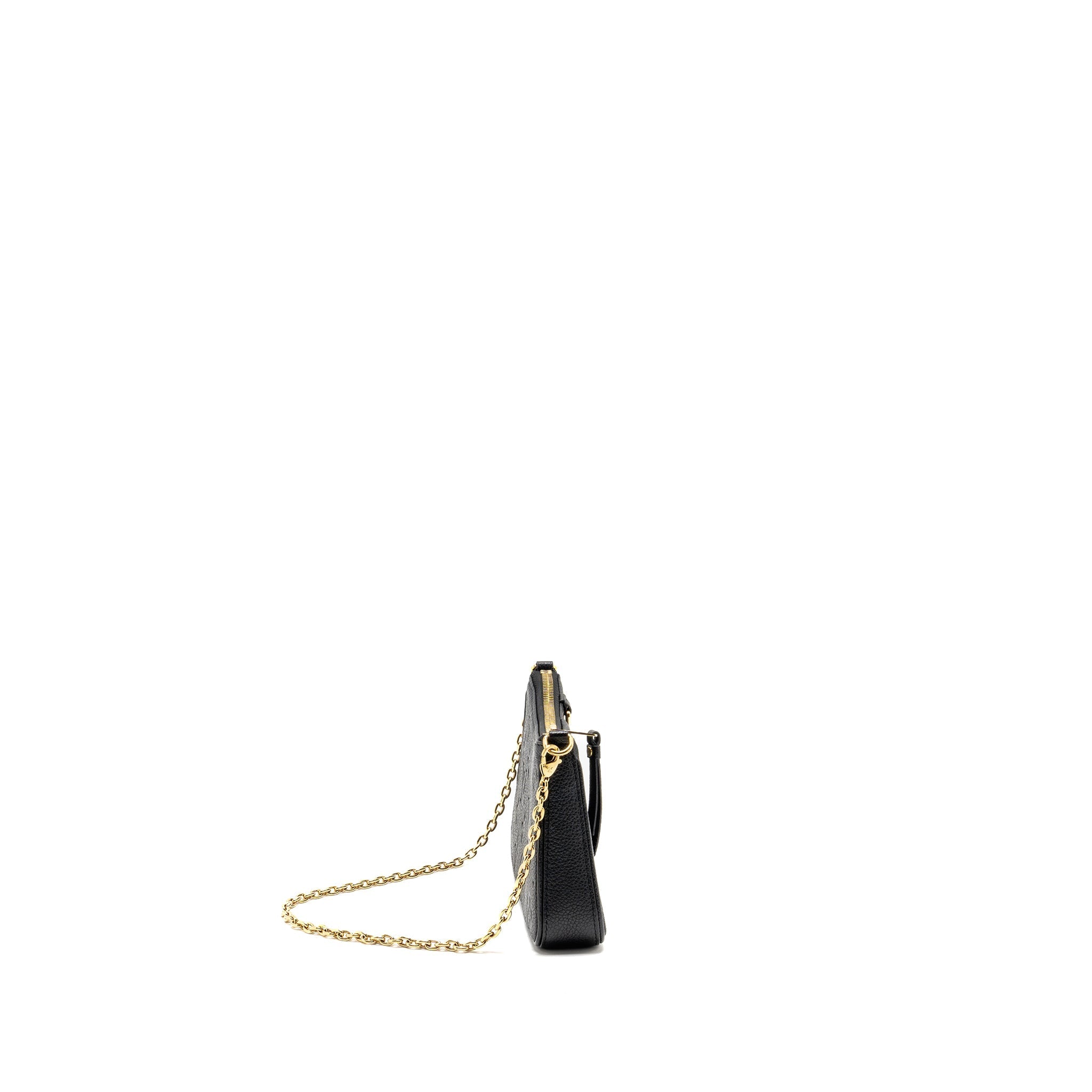 LOUIS VUITTON EASY POUCH ON STRAP EMPREINTE MONOGRAM BLACK GHW