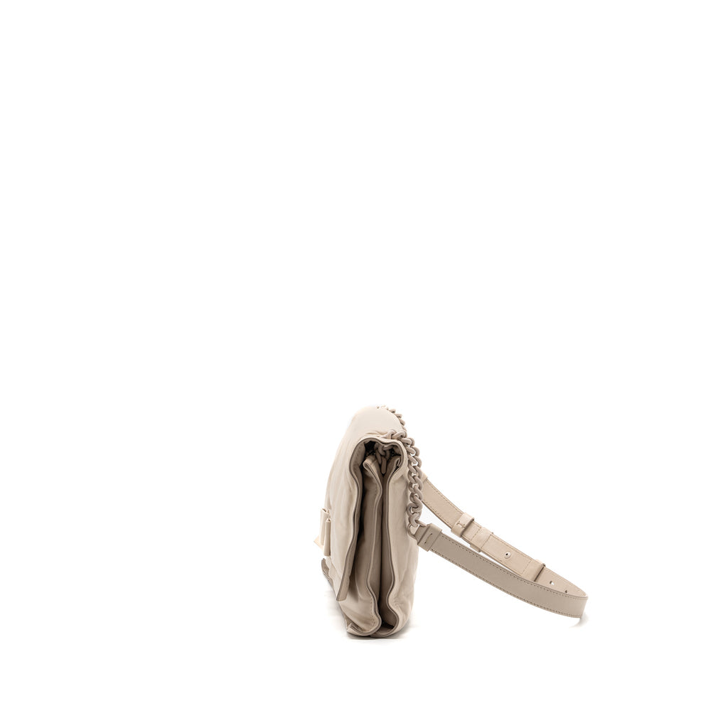 SALVATORE FERRAGAMO SMALL VIVA BOW SHOULDER BAG CREAM AND SHW