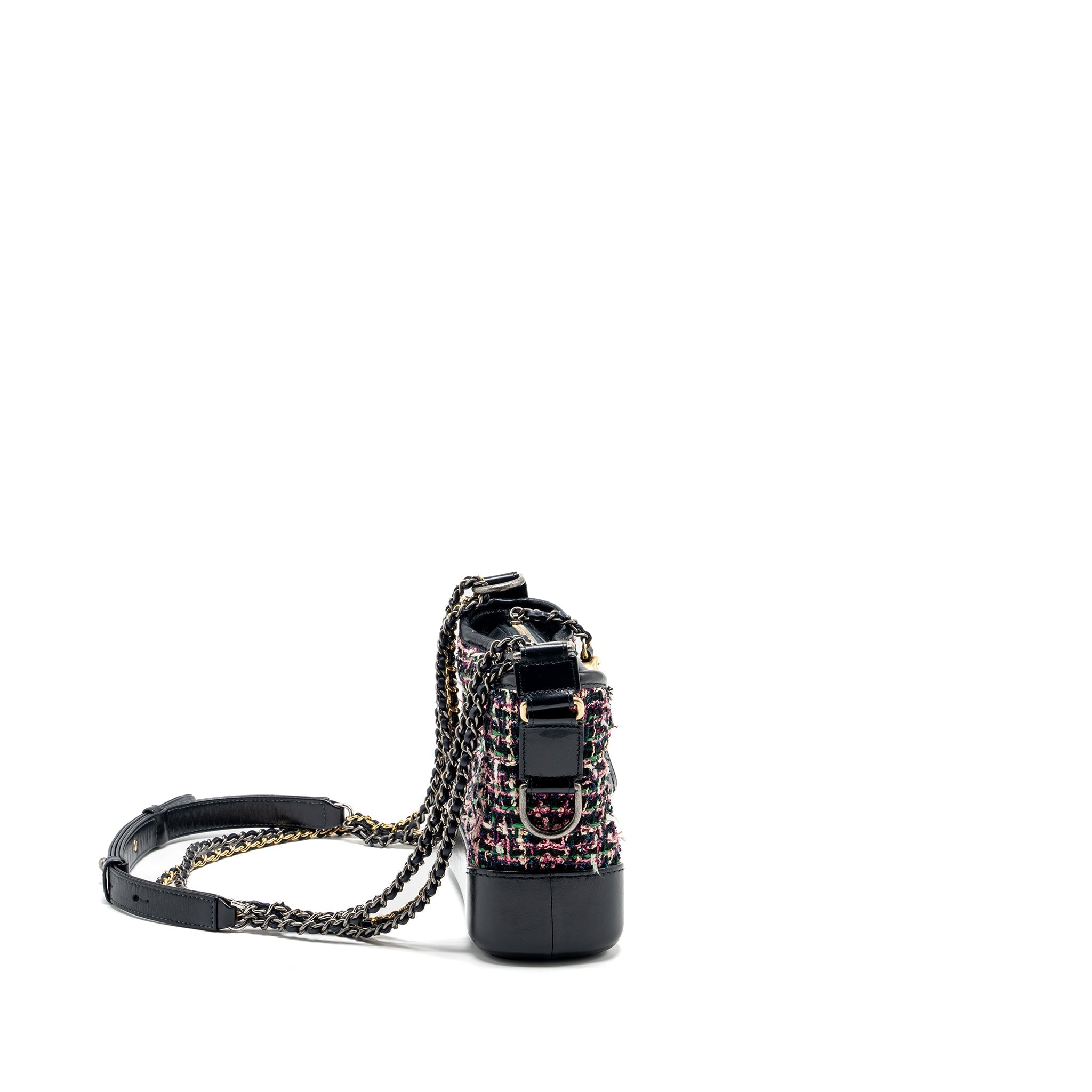 CHANEL SMALL GABRIELLE HOBO BAG TWEED/CALFSKIN MULTICOLOUR/MULTICOLOUR HARDWARE