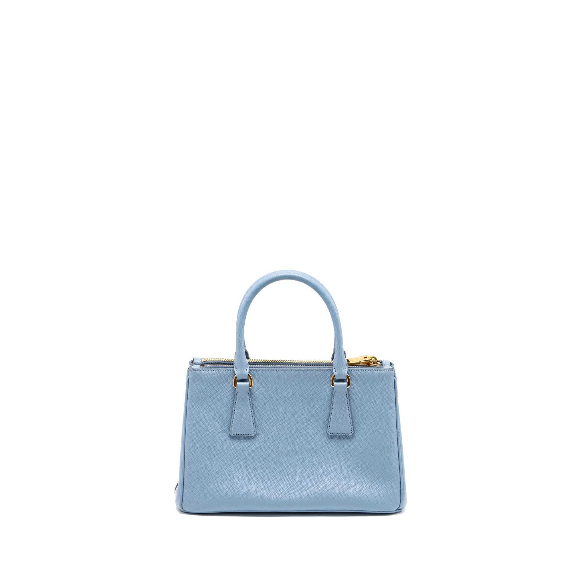 PRADA SMALL SAFFIANO TOTE BAG CALFSKIN LIGHT BLUE GHW