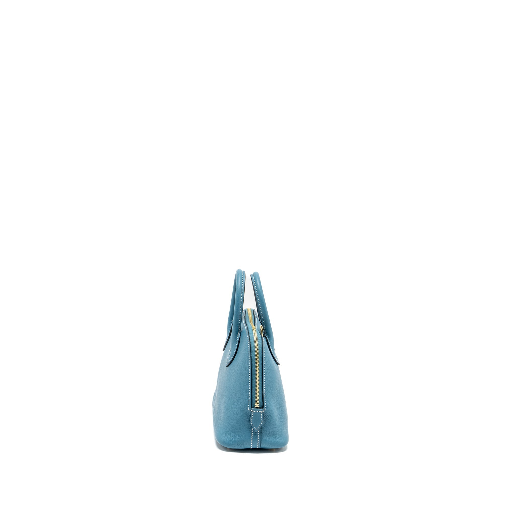 HERMES MINI BOLIDE EVERCOLOR NEW BLUE JEAN GHW