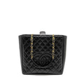 CHANEL PETIT SHOPPING TOTE BAG CAVIAR BLACK GHW