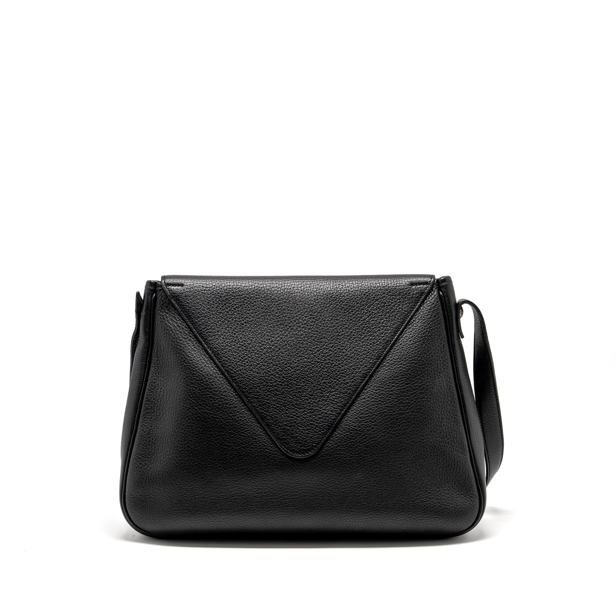 HERMES VINTAGE CHRISTINE BAG LEATHER BLACK SHW