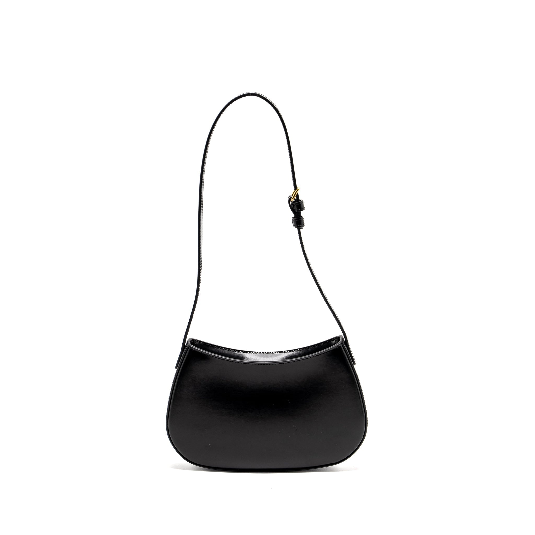 CELINE MEDIUM TILLY CHIC SHOULDER BAG SHINY CALFSKIN BLACK GHW