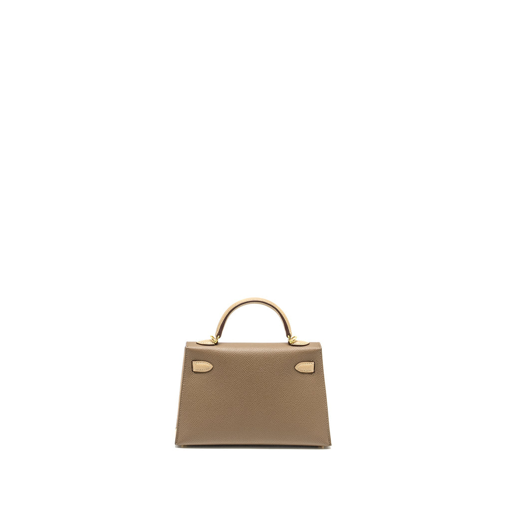 HERMES MINI KELLY II SPECIAL ORDER EPSOM ETOUPE / TRENCH GHW