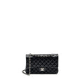 CHANEL MEDIUM CLASSIC DOUBLE FLAP BAG LAMBSKIN BLACK SHW