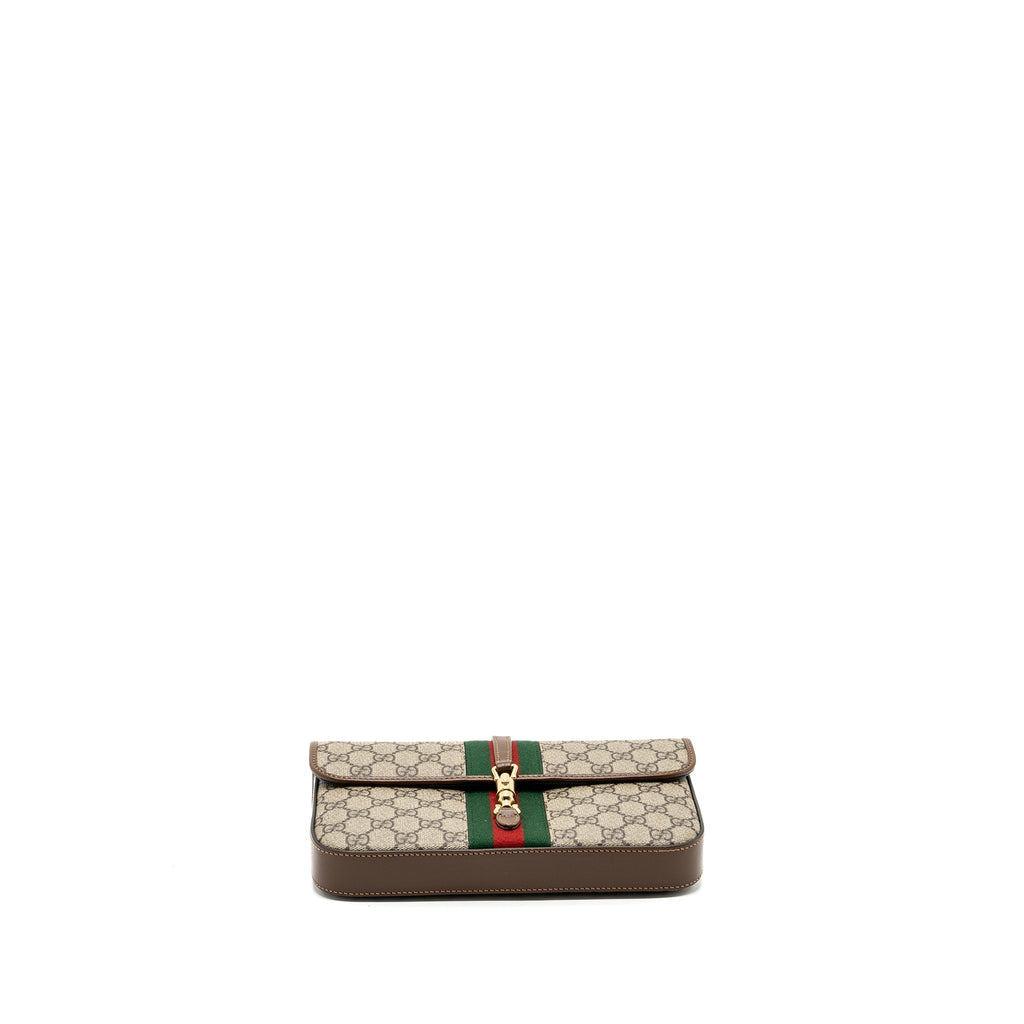 GUCCI FLAP BELT BAG GG SUPREME CANVAS GHW