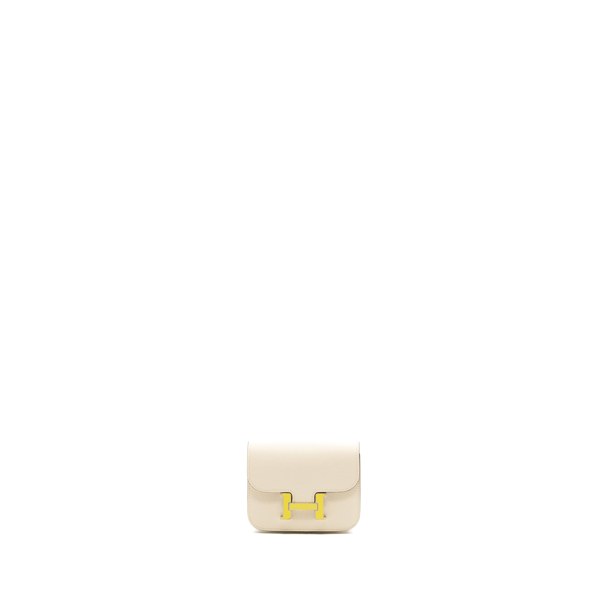 HERMES CONSTANCE SLIM EPSOM NATA / LIME SHW