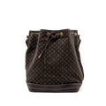 LOUIS VUITTON LIN NOE BAG FABRIC / LEATHER EBENE GHW