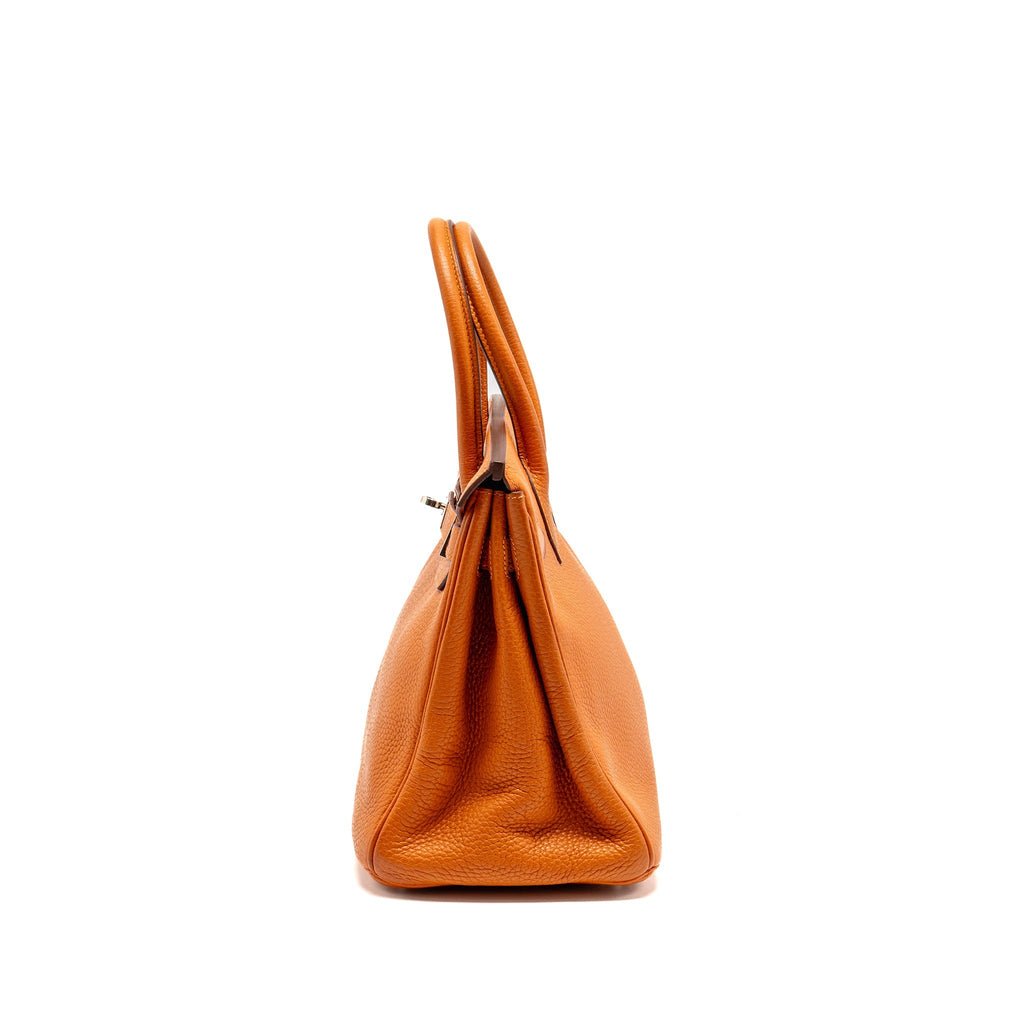 HERMES BIRKIN 30 CLEMENCE ORANGE SHW