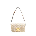 CELINE TRIOMPHE SHOUDER BAG TRIOMPHE CANVAS / CALFSKIN WHITE GHW