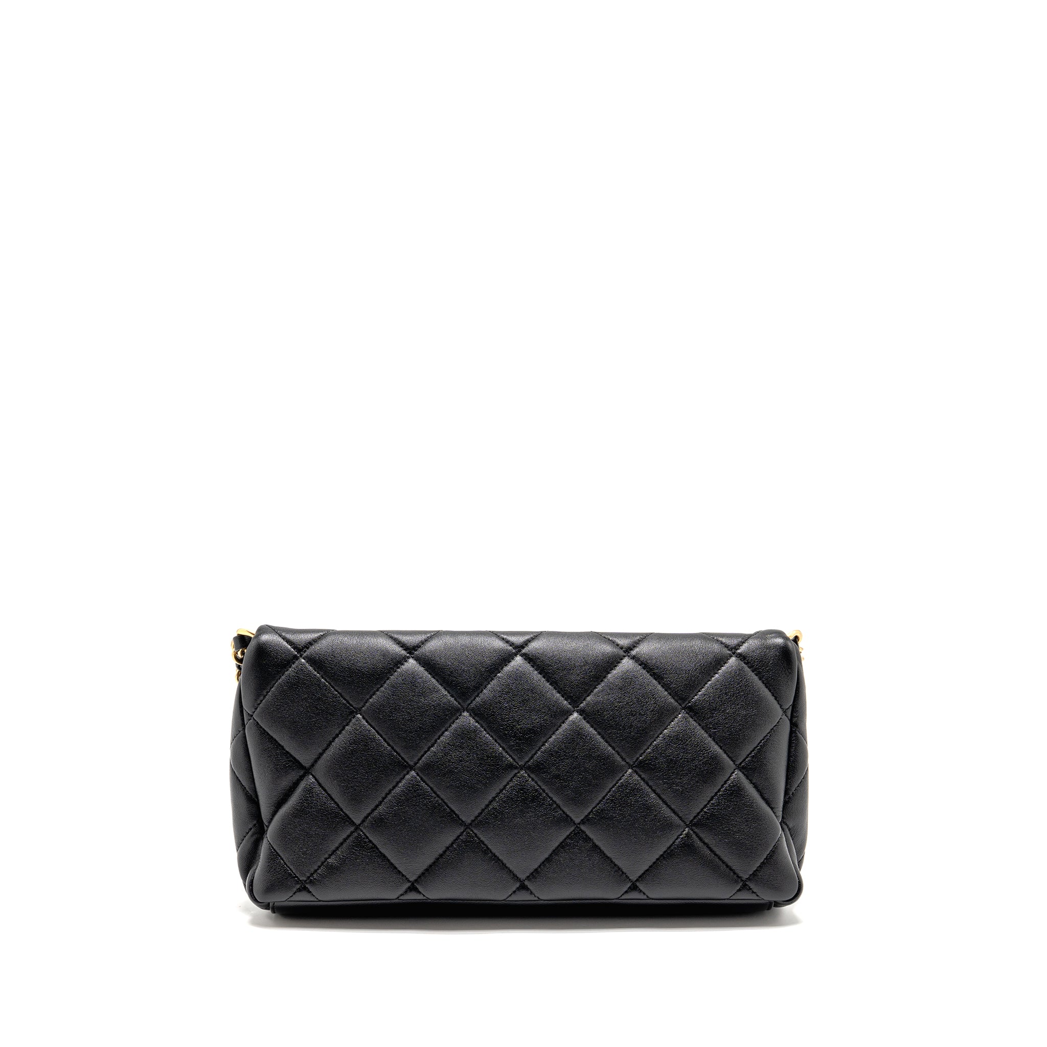 CHANEL LARGE HOBO BAG LAMBSKIN BLACK GHW (MICROCHIP)