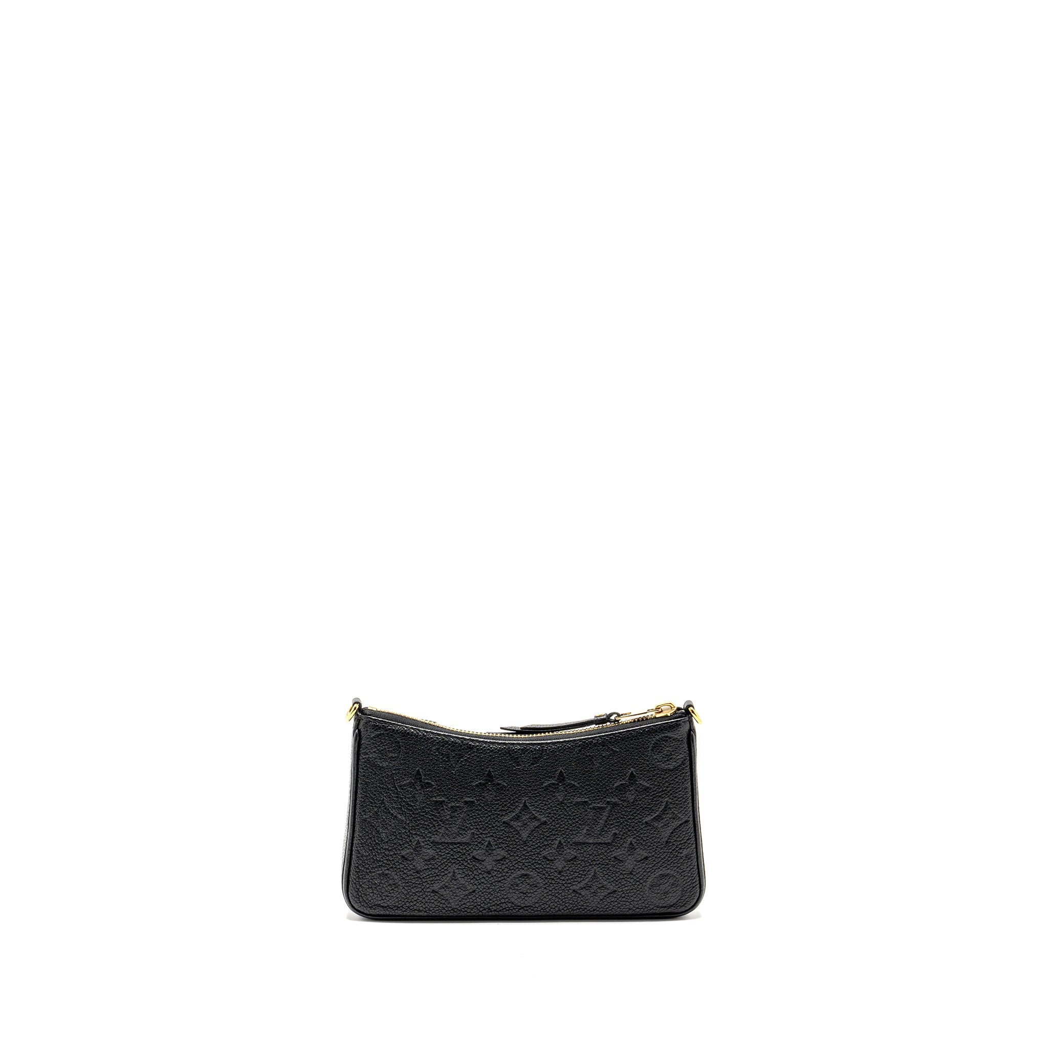 LOUIS VUITTON EASY POUCH ON STRAP EMPREINTE MONOGRAM BLACK GHW