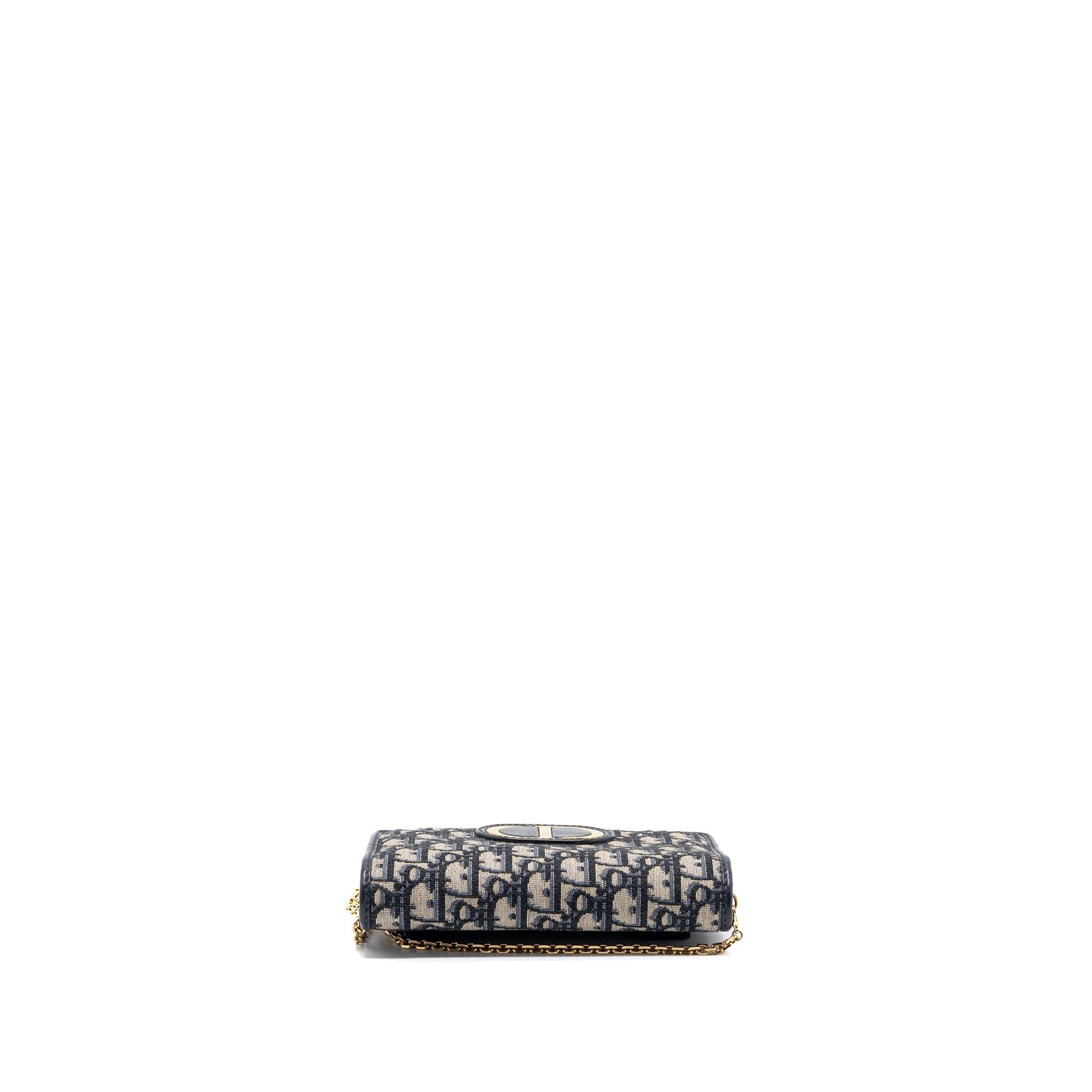 DIOR 2-IN-1 30 MONTAIGNE POUCH DIOR OBLIQUE JACQUARD BLUE GHW