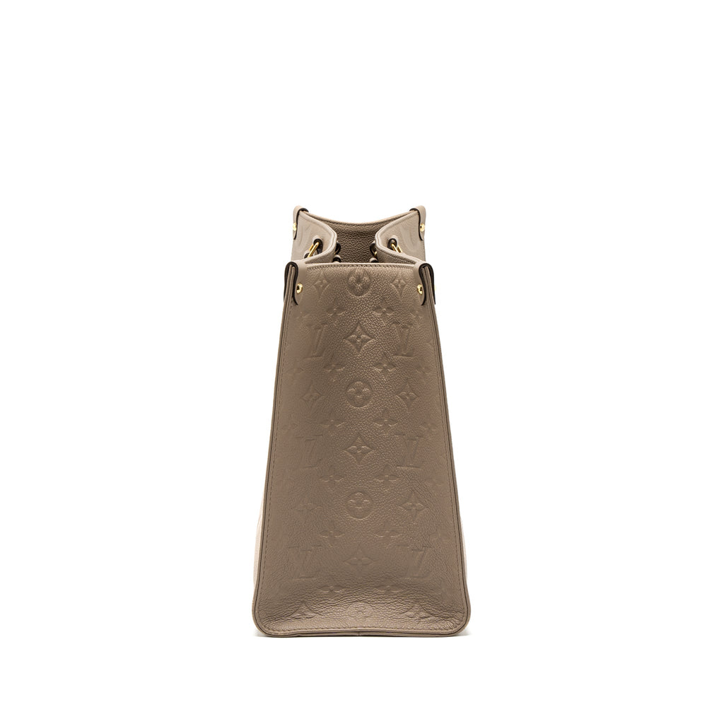 LOUIS VUITTON ON THE GO MM MONOGRAM EMPREINTE TOURTERELLE GHW