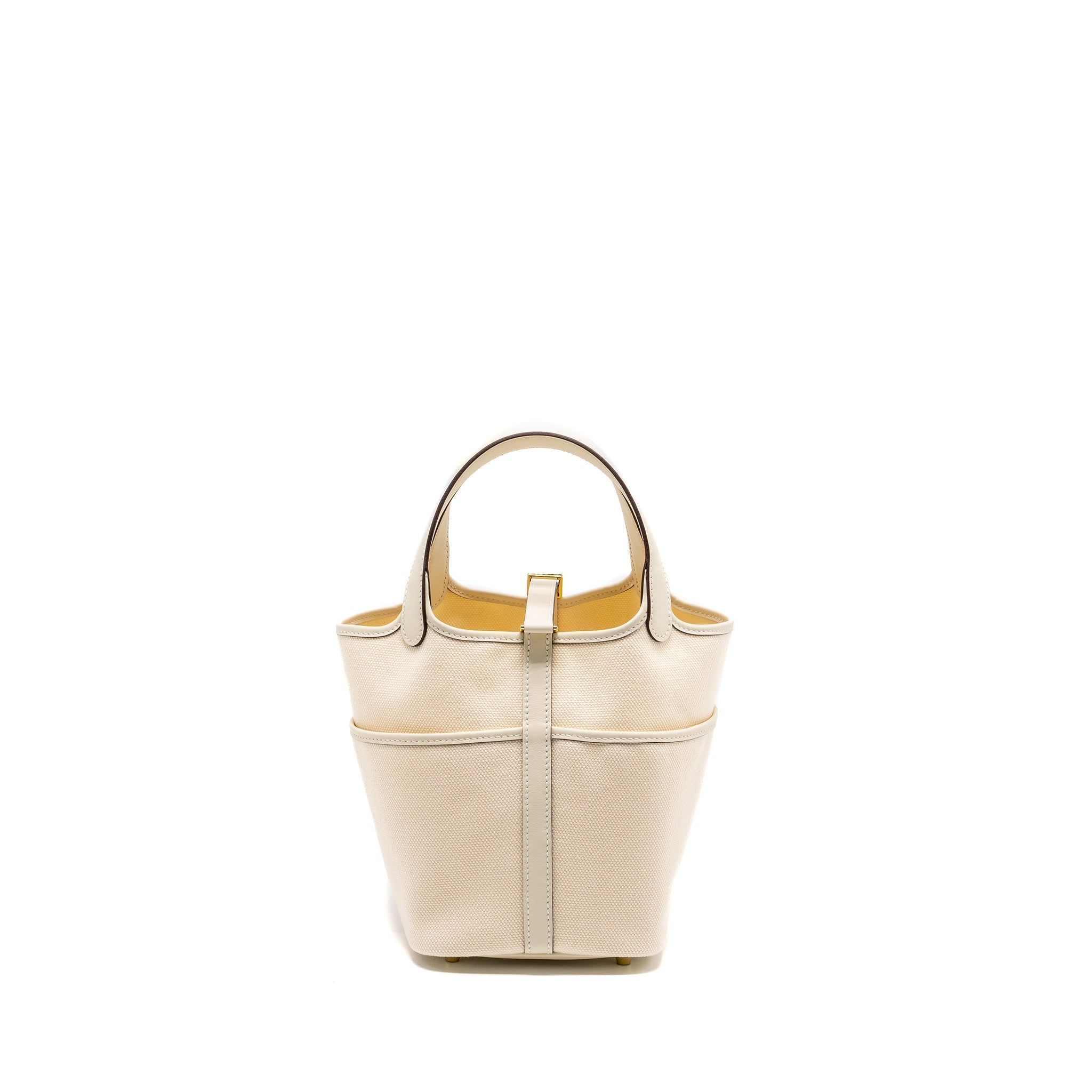 HERMES PICOTIN CARGO 18 LOCK BAG SWIFT / TOILE CANVAS NATA GHW