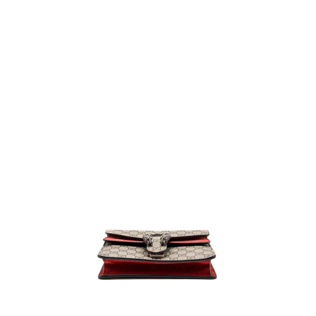 GUCCI DIONYSUS GG SUPREME MINI BAG RED SHW
