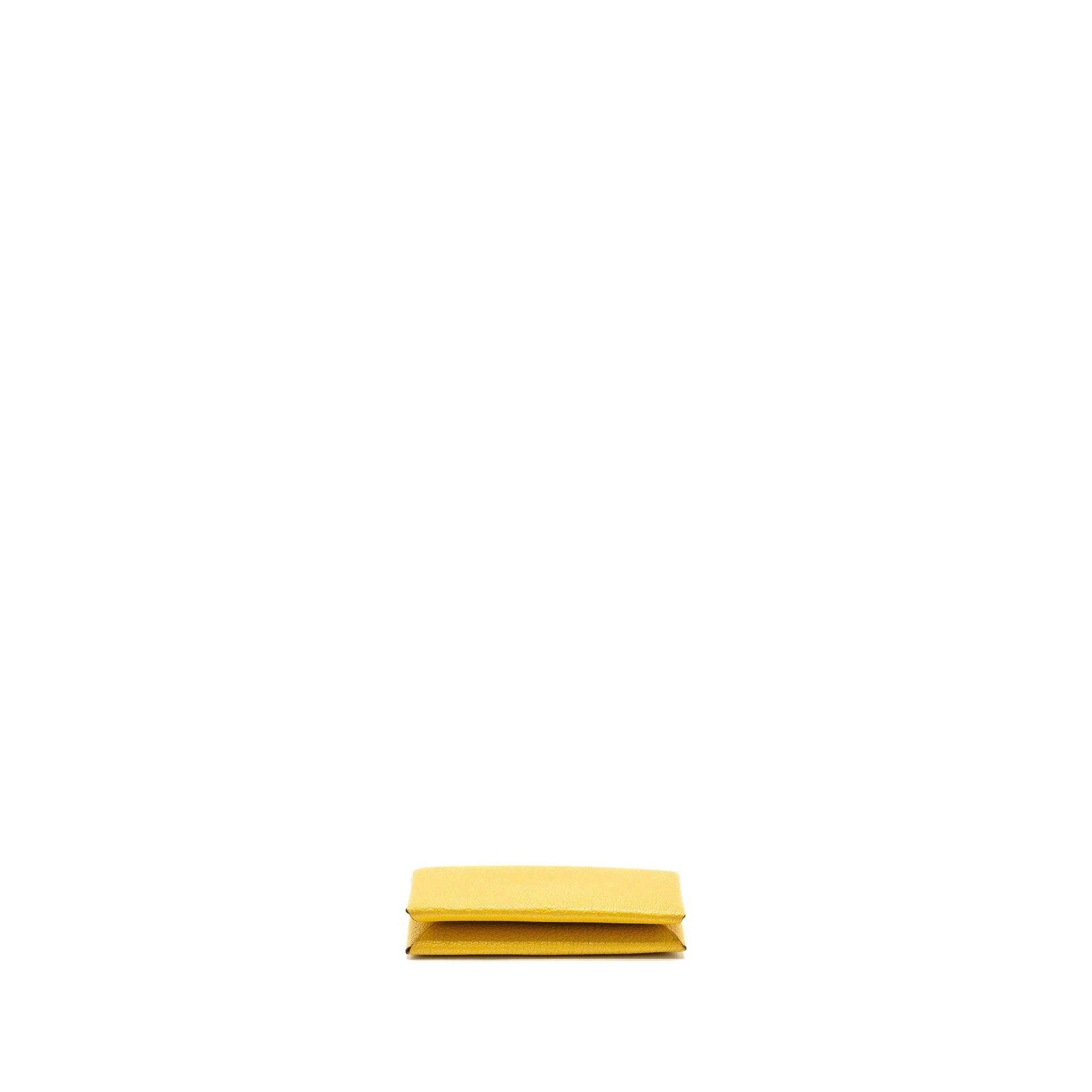 HERMES CALVI CARD HOLDER CHEVRE MYSORE LEATHER SUN / BLUR FRIDAY SHW