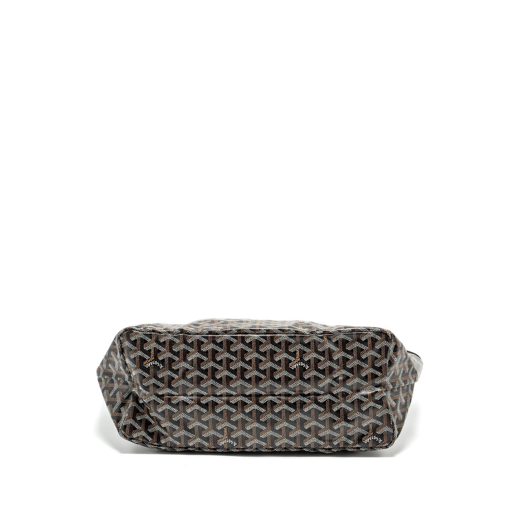 GOYARD SAINT LOUIS PM TOTE BAG GOYARDLINE CANVAS BLACK SHW