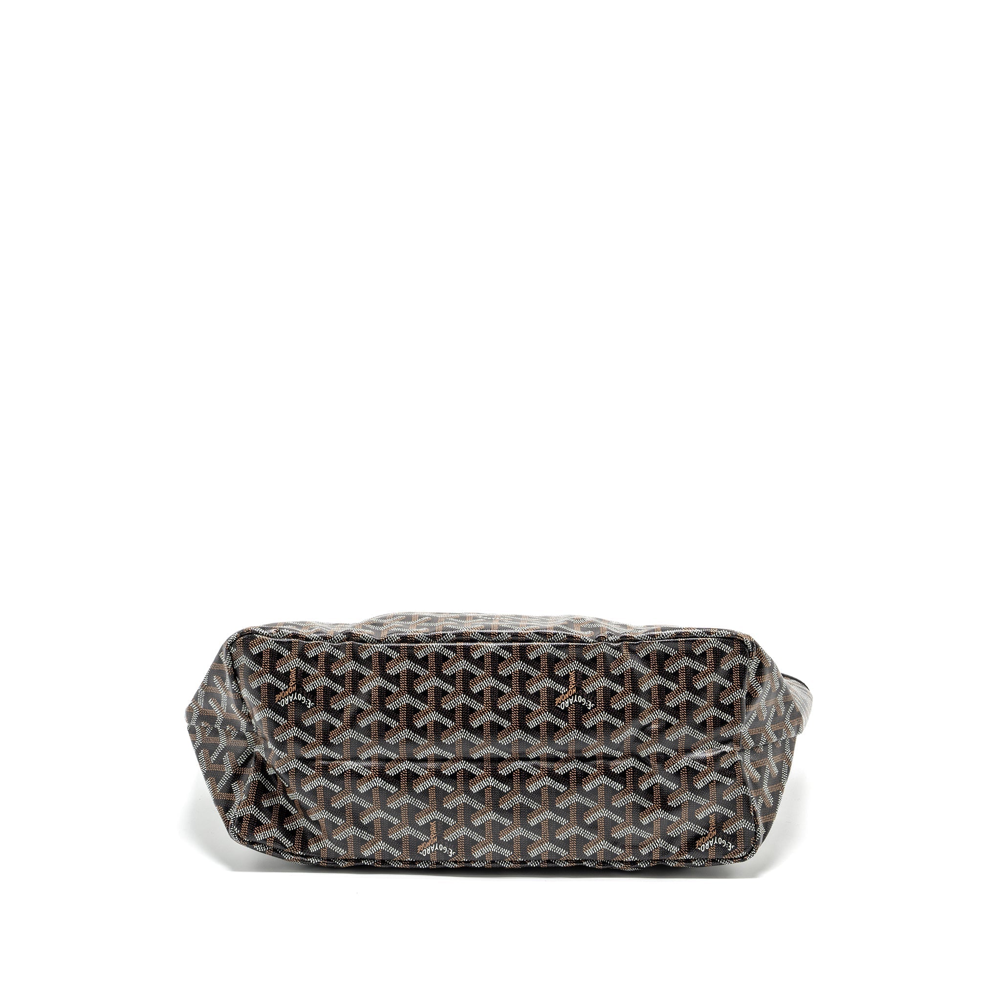 GOYARD SAINT LOUIS PM TOTE BAG GOYARDLINE CANVAS BLACK SHW