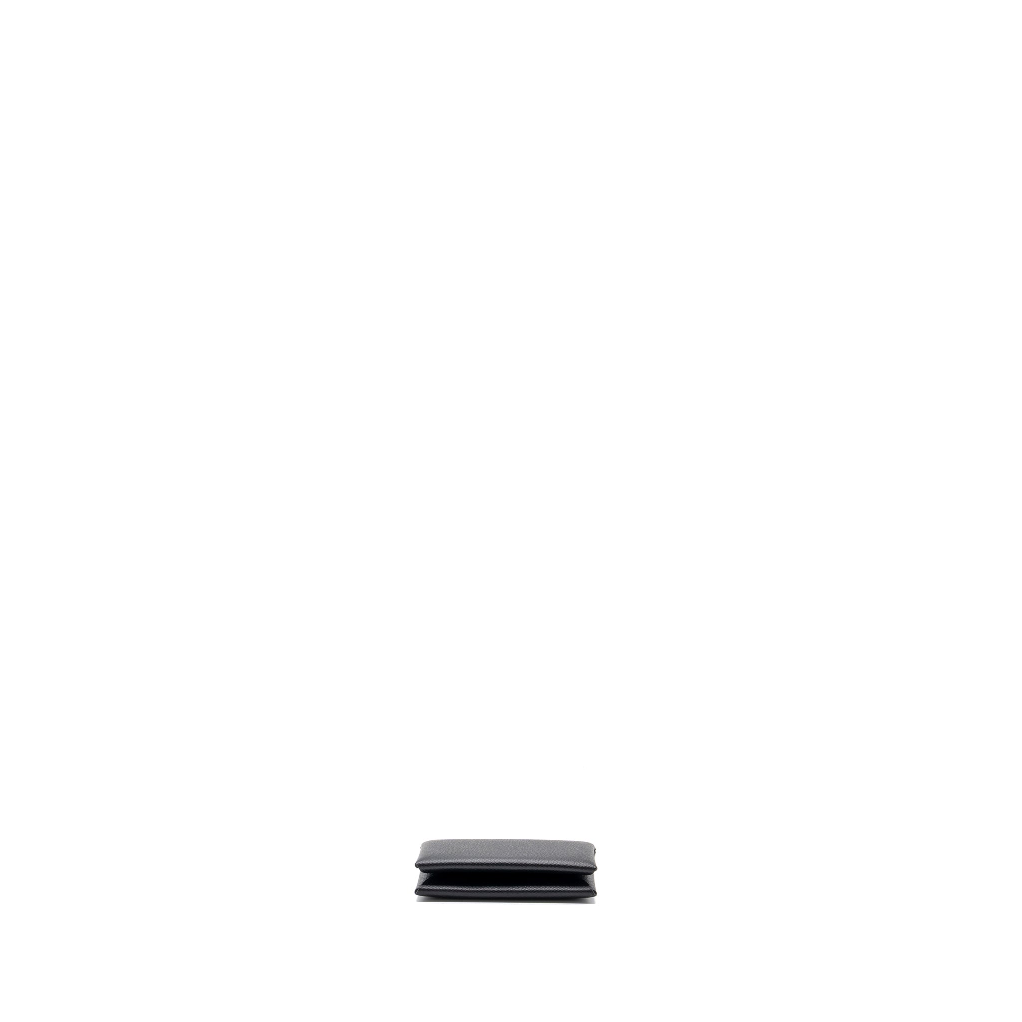 HERMES CALVI CARD HOLDER EPSOM BLACK SHW