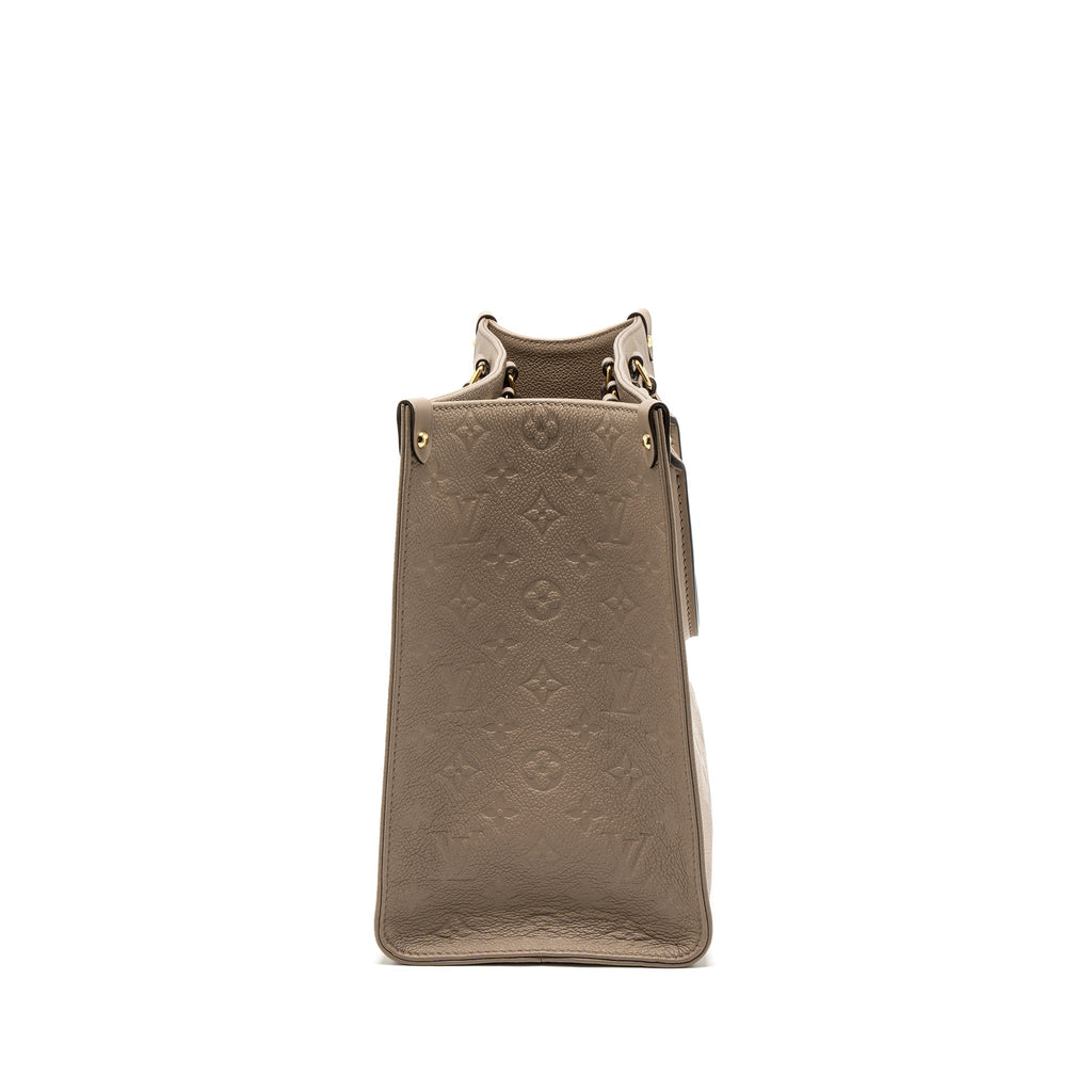 LOUIS VUITTON ON THE GO MM MONOGRAM EMPREINTE TOURTERELLE GHW