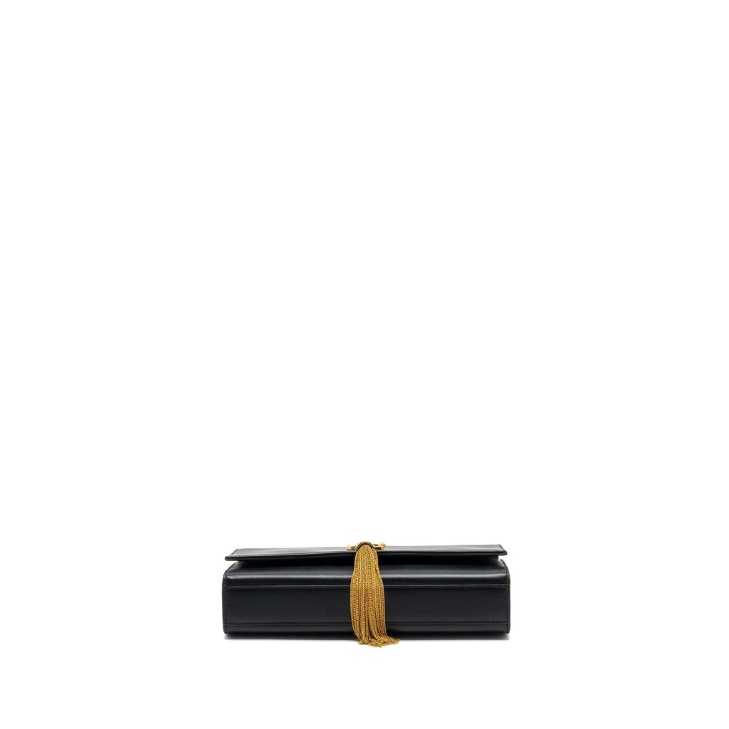 SAINT LAUREN MEDIUM KATE WITH TASSEL CALFSKIN BLACK GHW